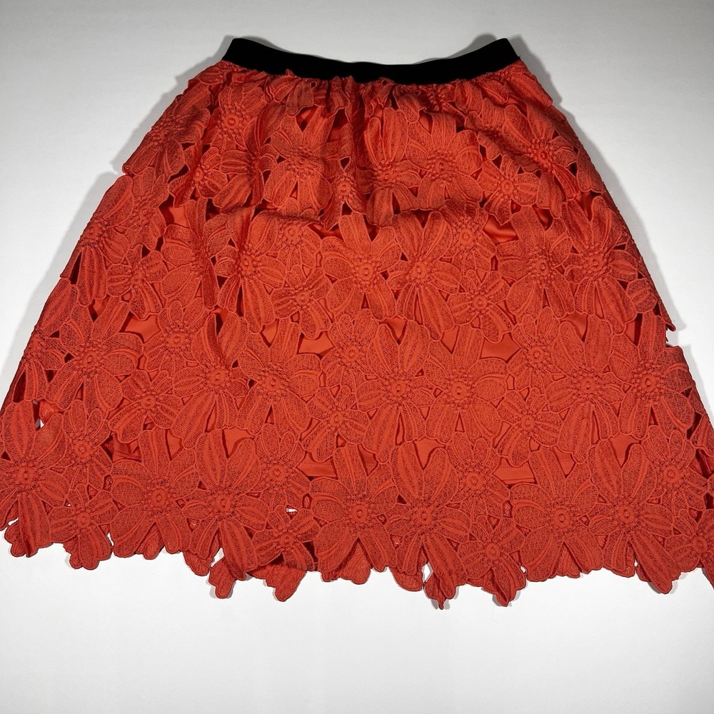 Xhilaration Skirt Size Small Peach/coral Floral Pattern W/ Slip‎ Lining